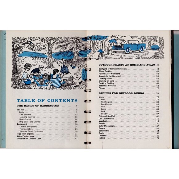 Betty Crocker’s Outdoor Cook Book 1961 1st Ed Spiral BBQ Retro Midcentury VTG - Picture 3 of 6